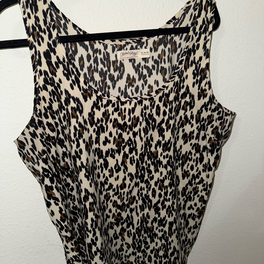 Faded Glory Animal Print Tank Top